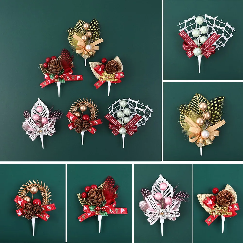 10*Cake Insert Happy Birthday Cake Topper Set Christmas Decoration Berry Pine Branch Made Of High-quality Materials Durable
10*Cake Insert Happy Birthday Cake Topper Set Christmas Decoration Berry Pine Branch Made Of High-quality Materials Durable