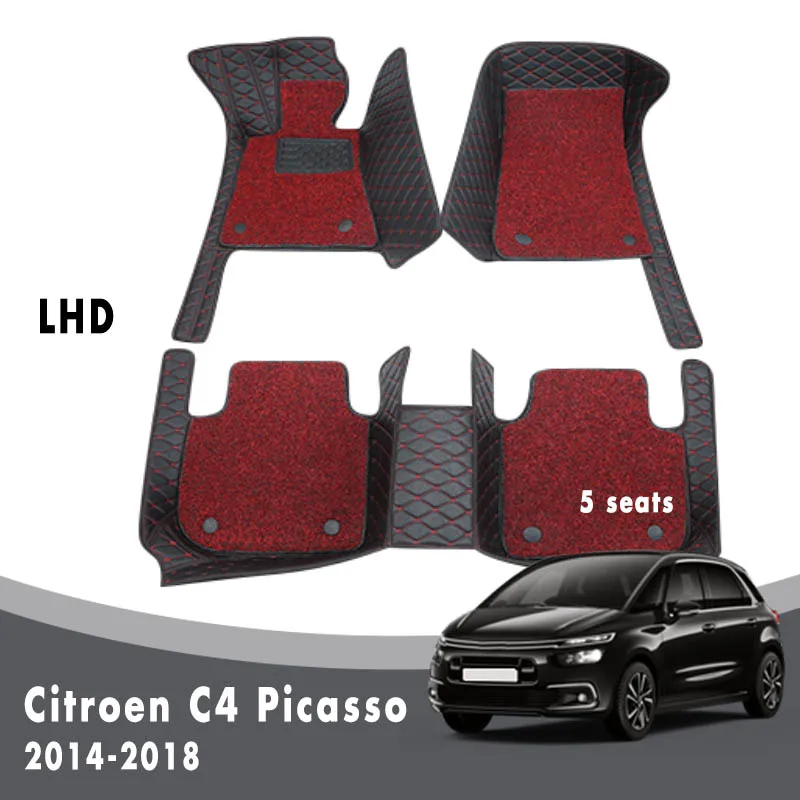 Роскошные автомобильные коврики, коврики для Citroen C4 Picasso на 5 мест 2018 2017 2016 2015 2014, двухслойные кожаные аксессуары с проволочной петлей
Роскошные автомобильные коврики, коврики для Citroen C4 Picasso на 5 мест 2018 2017 2016 2015 2014, двухслойные кожаные аксессуары с проволочной петлей