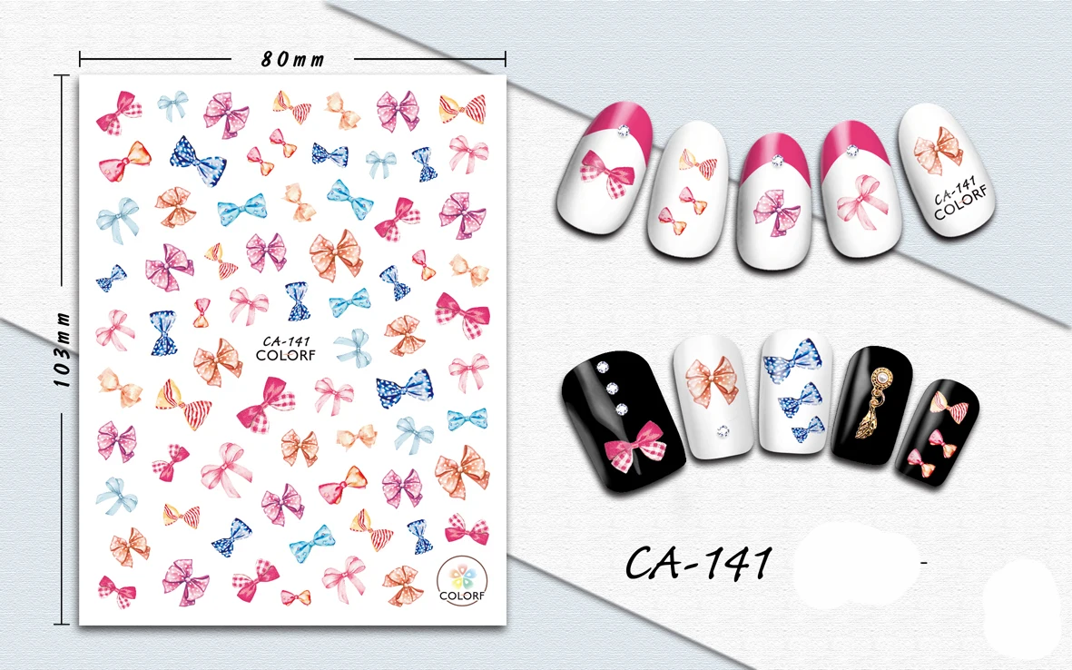 3D Stickers for Nails Cute Beautiful Bow Design Nails Art Decoration Manicure Sticker Decals Slider Nail Foil Accessories
3D Stickers for Nails Cute Beautiful Bow Design Nails Art Decoration Manicure Sticker Decals Slider Nail Foil Accessories