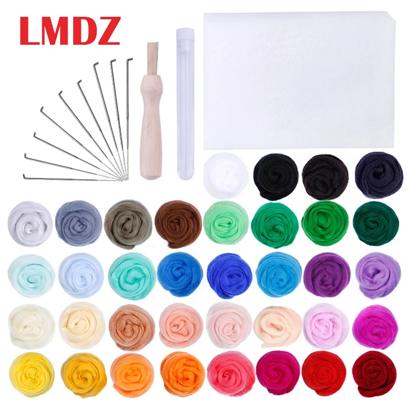 LMDZ 36 Colors 3g 66S Pure Australian Wool Mixed-color Felt Wool Fiber Wool Felt for DIY Needlework
LMDZ 36 Colors 3g 66S Pure Australian Wool Mixed-color Felt Wool Fiber Wool Felt for DIY Needlework
