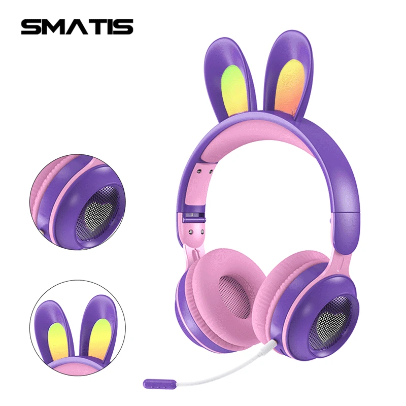 Flash Light Cute Rabbit Ears Wireless Headphones with Mic Can Control LED Kid Stereo Music Helmet Phone Bluetooth Headset Gift
Flash Light Cute Rabbit Ears Wireless Headphones with Mic Can Control LED Kid Stereo Music Helmet Phone Bluetooth Headset Gift
