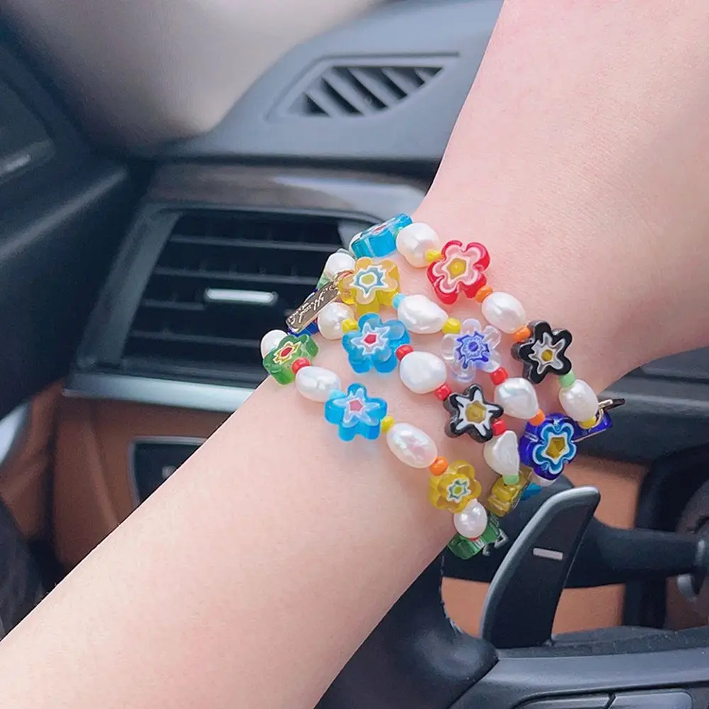 Fashion Summer Beach Charms Women Imitation Pearls Bracelets Heart/Flower Shape Coloured Glaze Bracelet Bohemia Style
Fashion Summer Beach Charms Women Imitation Pearls Bracelets Heart/Flower Shape Coloured Glaze Bracelet Bohemia Style
