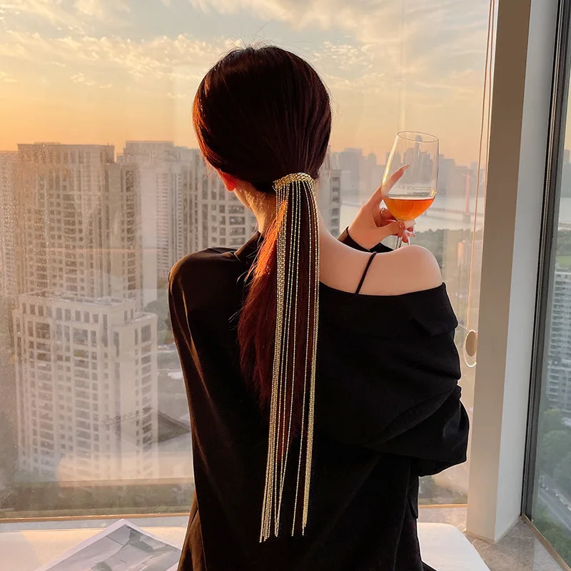 Origin Summer HighStreet Gold Color Alloy Barrettes for Women Ladies Glossy Long Tassel Hair Clip Fashion Accessories Pendientes
Origin Summer HighStreet Gold Color Alloy Barrettes for Women Ladies Glossy Long Tassel Hair Clip Fashion Accessories Pendientes