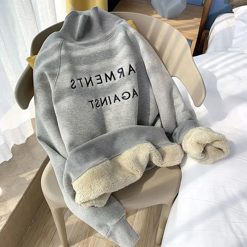 CGC 2022 Lambswool Winter Women Sweatshirt Casual Plus Velvet Warm Oversize Hoodies Female Pullover Sweatshirt Fashion Woman Top
CGC 2022 Lambswool Winter Women Sweatshirt Casual Plus Velvet Warm Oversize Hoodies Female Pullover Sweatshirt Fashion Woman Top