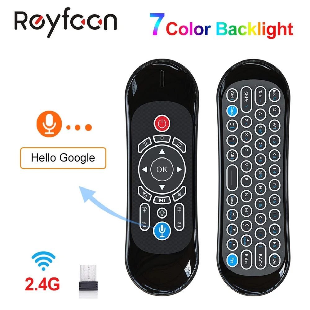 

T120 Mini 2.4G Wireless Keyboard Fly Air Mouse 7 Colors Backlit Keyboard Touchpad Controller for Android TV BOX Russian English