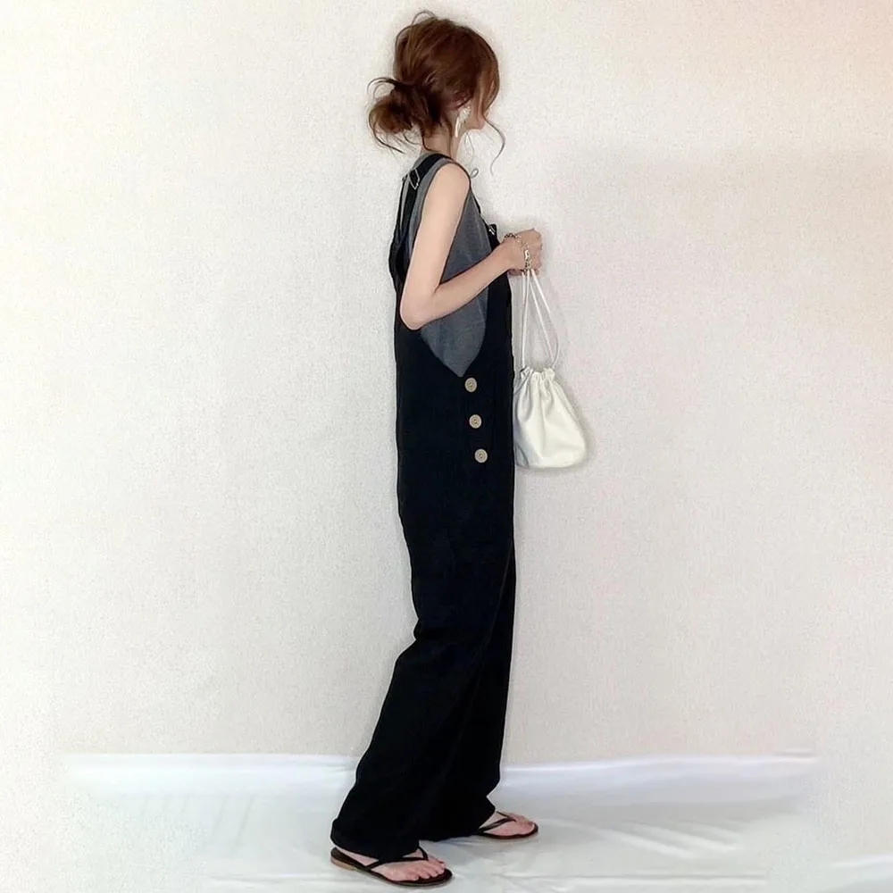Japan Korea Women Jumpsuit Autumn 2020 Simple Ancient Strap Pants Loose Straight Tube Daddy Jeans Pants Button Waist Young Girl
Japan Korea Women Jumpsuit Autumn 2020 Simple Ancient Strap Pants Loose Straight Tube Daddy Jeans Pants Button Waist Young Girl
