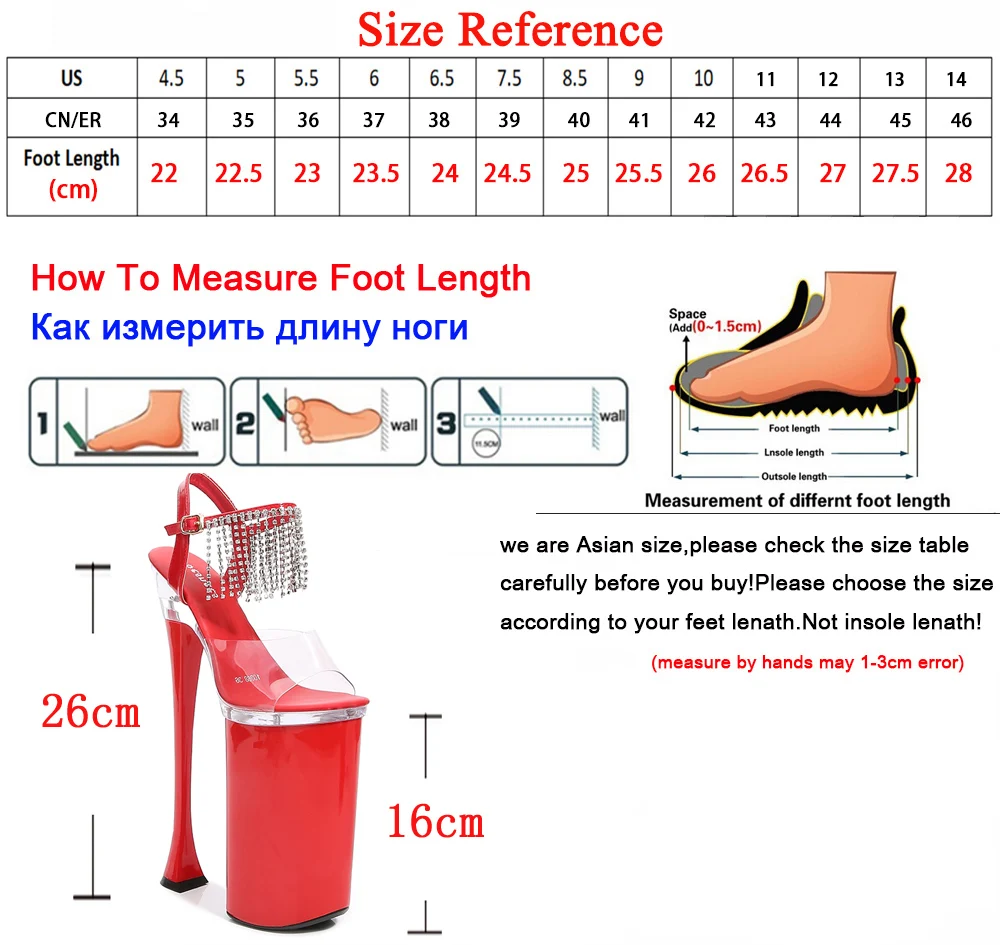 26CM Super High Sandals Platform Shoes Chain PVC Transparent Ladies Sandals Summer Nightclubs Fun Female Shoes Spike Hihg Heels
26CM Super High Sandals Platform Shoes Chain PVC Transparent Ladies Sandals Summer Nightclubs Fun Female Shoes Spike Hihg Heels