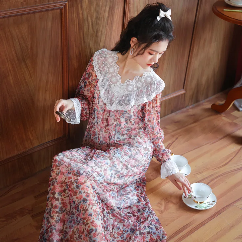 Spring Loose Nightgowns High-End Modal Women's Sleepwear Lace Princess Nightdress V-Neck Sexy Sleepdress Cotton Satin Homewear
Spring Loose Nightgowns High-End Modal Women's Sleepwear Lace Princess Nightdress V-Neck Sexy Sleepdress Cotton Satin Homewear