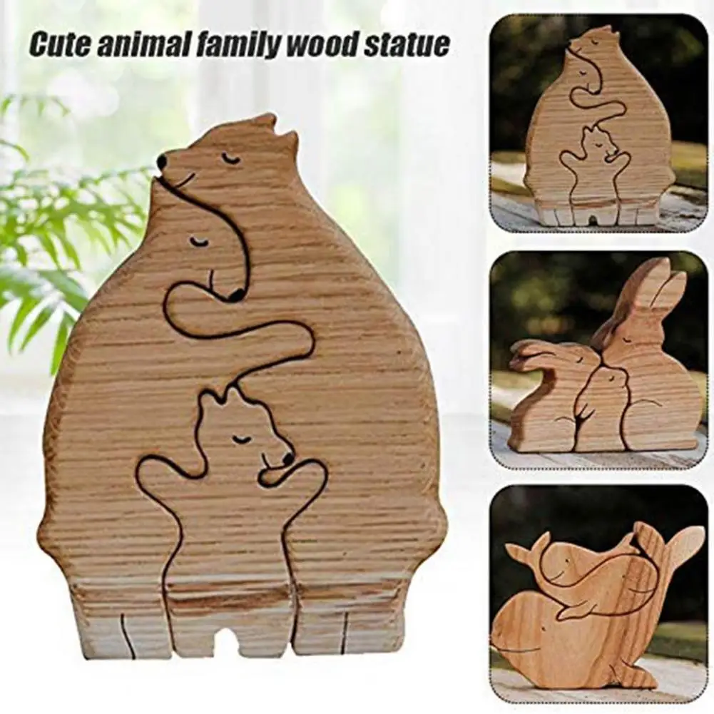 3Pcs/Set Wooden Statue Cute Lightweight Durable Mothers Day Gift Animal Shape Sculpture Ornament for Home
3Pcs/Set Wooden Statue Cute Lightweight Durable Mothers Day Gift Animal Shape Sculpture Ornament for Home
