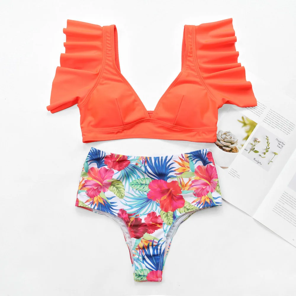 2021 New Swimsuit Women Swimwear High Waist Bikini Ruffle Bikini Set Push Up Bathing Suit Print Beach wear Summer Biquini Female
2021 New Swimsuit Women Swimwear High Waist Bikini Ruffle Bikini Set Push Up Bathing Suit Print Beach wear Summer Biquini Female