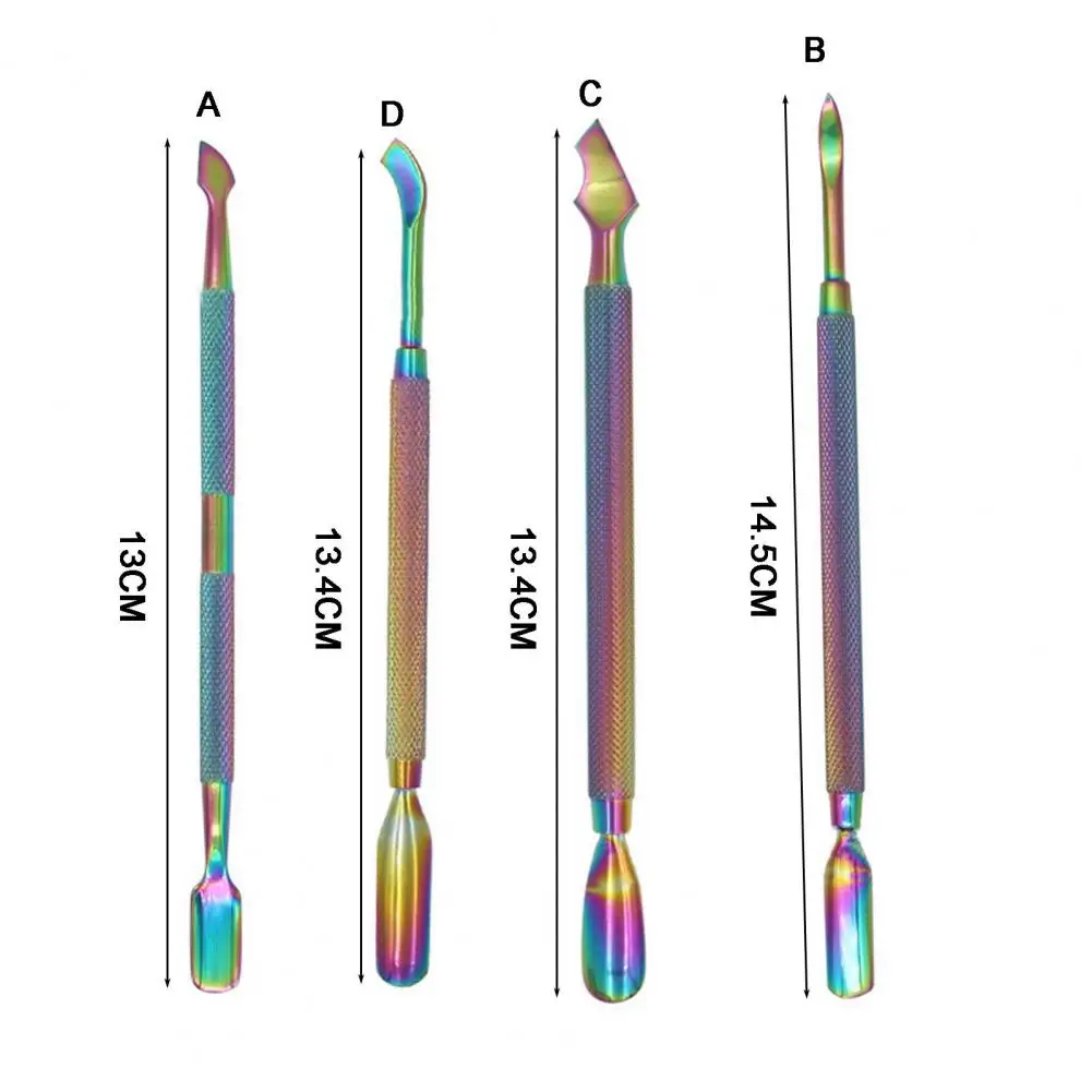 Nail Cuticle Pusher Double Side Anti-Slip Colored Titanium Stainless Steel Cuticle Removing Pusher for Manicure
Nail Cuticle Pusher Double Side Anti-Slip Colored Titanium Stainless Steel Cuticle Removing Pusher for Manicure