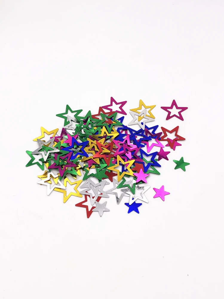 10g/Lot 20mm Mixed Size Hollow Out Five-Pointed Sequins Pendant Paillettes DIY Wedding Party Decoration Lentejuelas Accessories 
10g/Lot 20mm Mixed Size Hollow Out Five-Pointed Sequins Pendant Paillettes DIY Wedding Party Decoration Lentejuelas Accessories