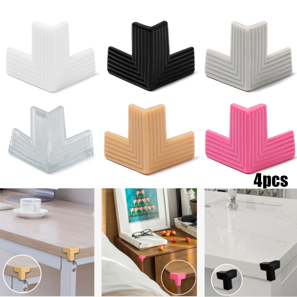

4PCS Soft Silicon Baby Safe Corner Protector Corner Table Guard Edge Anticollision Guards For Baby Kids Security Protection