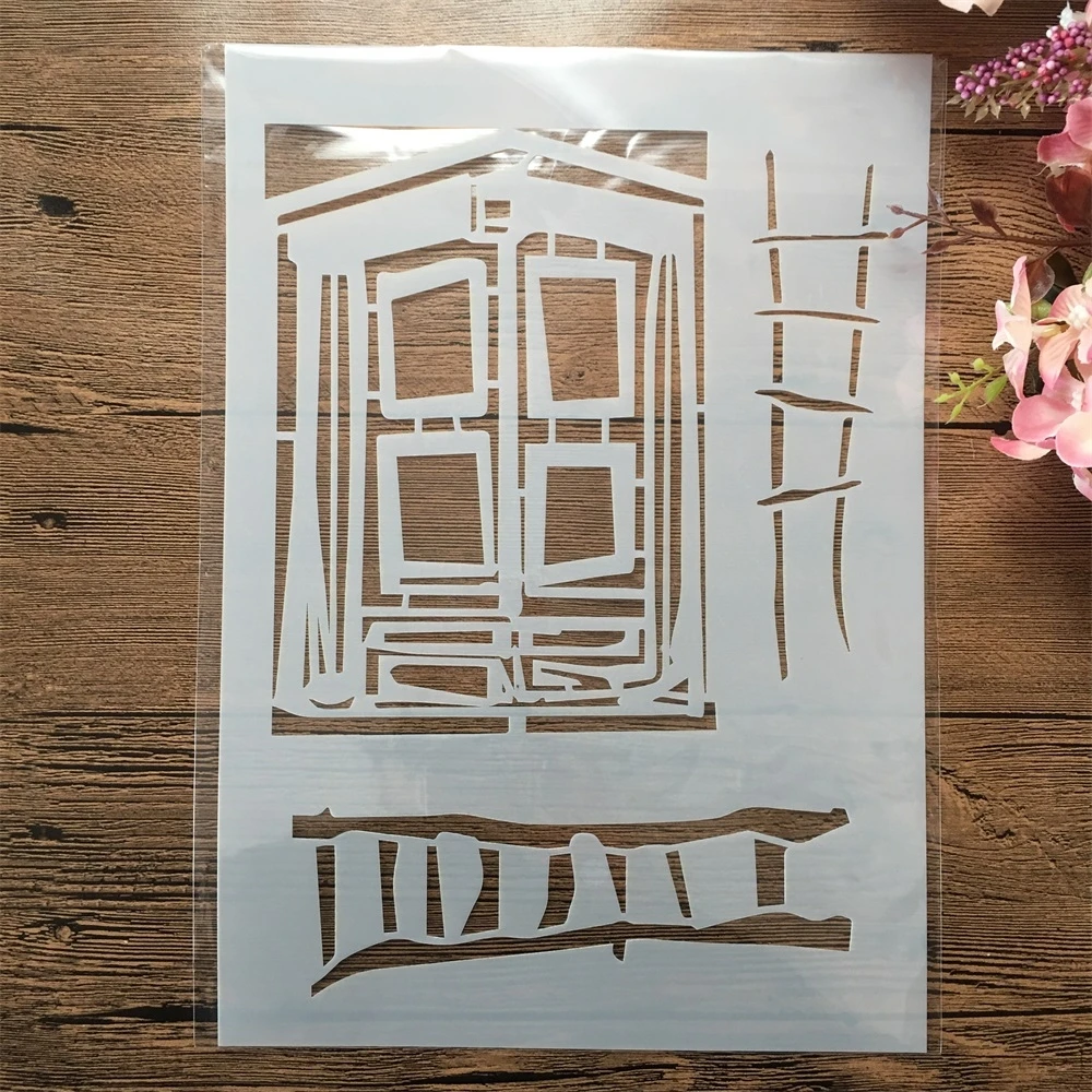 A4 29cm Cartoon House Window Ladder DIY Layering Stencils Wall Painting Scrapbook Coloring Embossing Album Decorative Template
A4 29cm Cartoon House Window Ladder DIY Layering Stencils Wall Painting Scrapbook Coloring Embossing Album Decorative Template