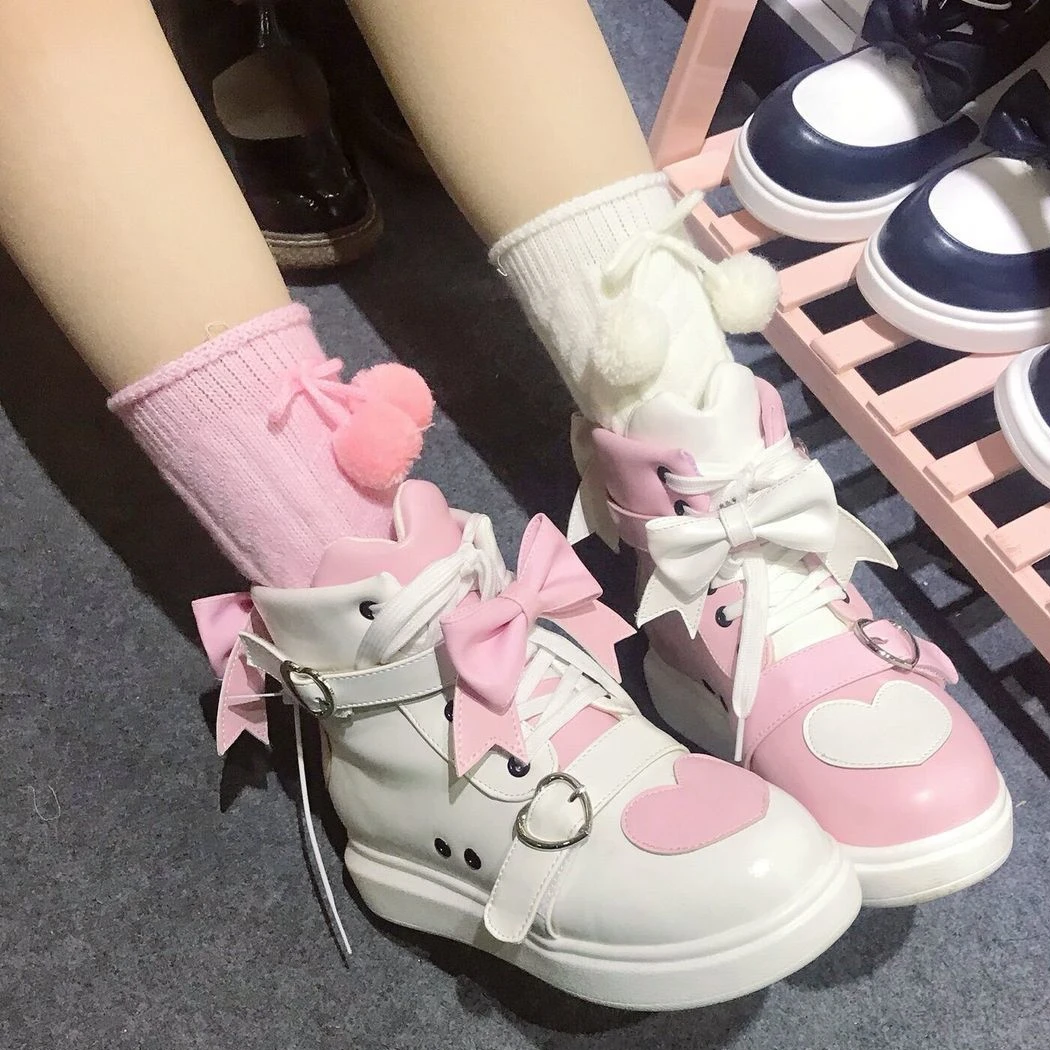 Pink Women Platform Lolita Shoes Kawaii High Top Leather Cute Sports Japanese College Style Student Sweet Love Running Shoes
Pink Women Platform Lolita Shoes Kawaii High Top Leather Cute Sports Japanese College Style Student Sweet Love Running Shoes