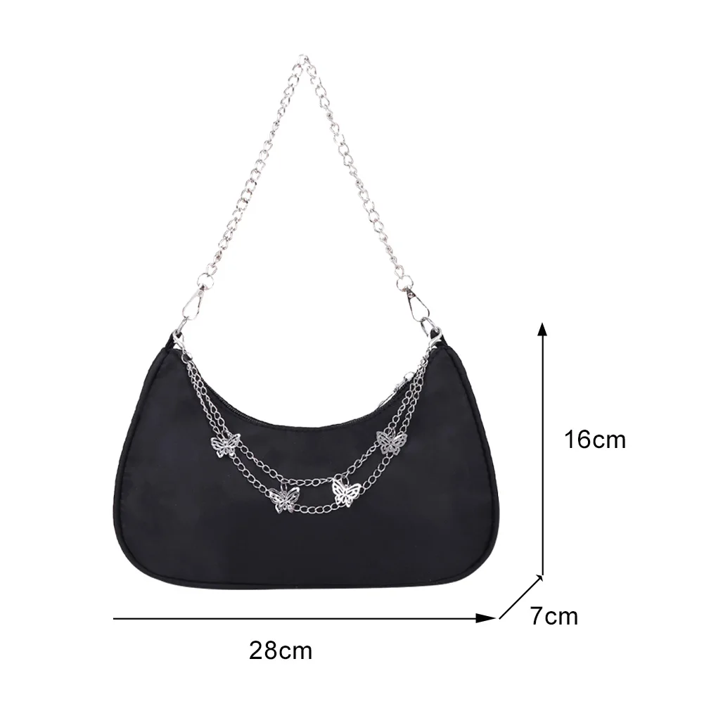 Fashion Women Solid Color Shoulder Underarm Bags Casual All-matchLadies Butterfly Chain Small Hobos Bags Luxury Design Handbags
Fashion Women Solid Color Shoulder Underarm Bags Casual All-matchLadies Butterfly Chain Small Hobos Bags Luxury Design Handbags