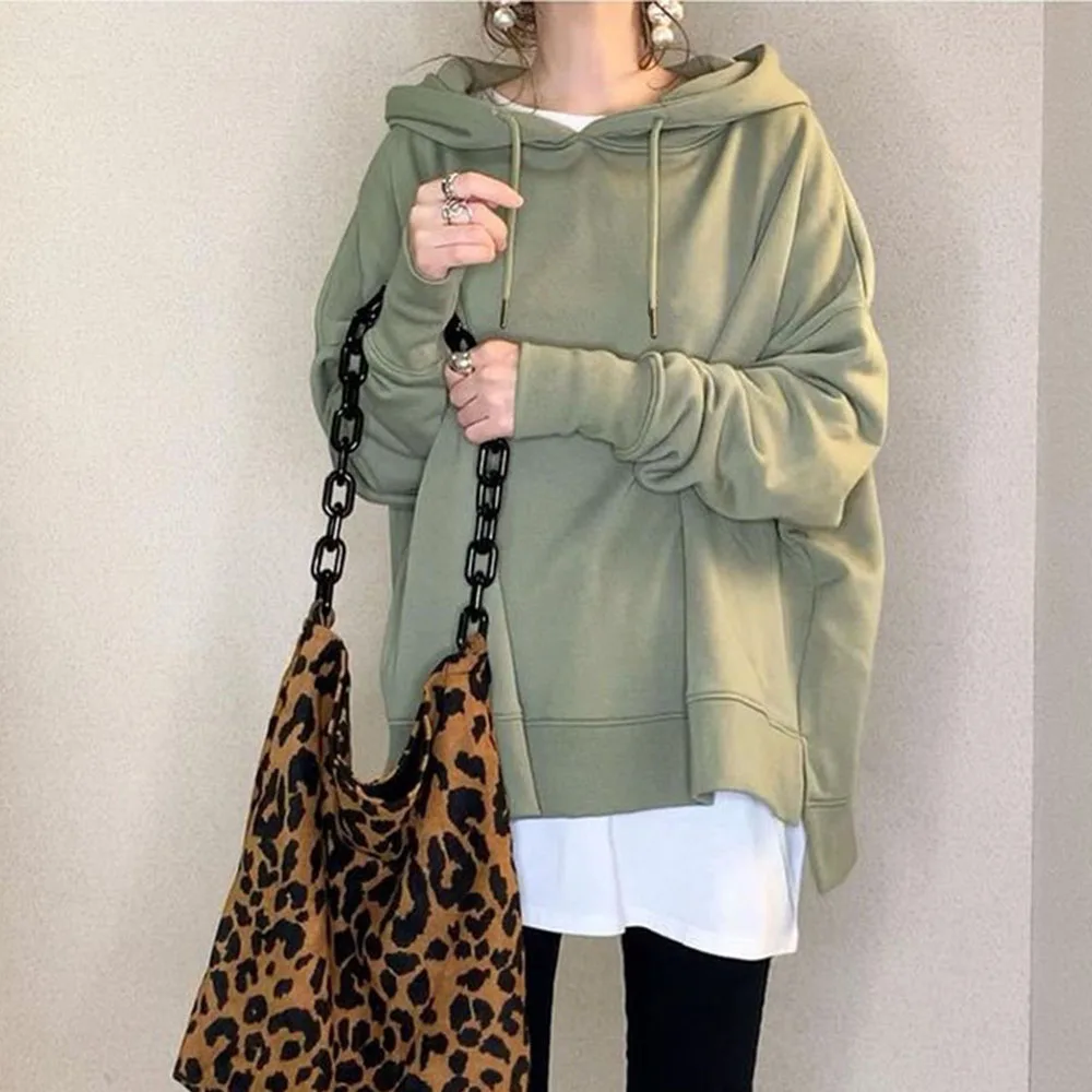 Oversized Hoodies Women's Solid Color Fashion Long Sleeve Pullover Autumn Korean Office Ladies Casual Loose Hooded Streetwear
Oversized Hoodies Women's Solid Color Fashion Long Sleeve Pullover Autumn Korean Office Ladies Casual Loose Hooded Streetwear