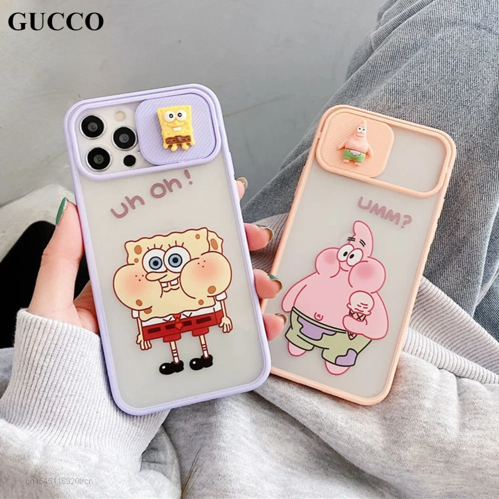 Kawaii sponges couples bobs coque iphone case sliding lens protective cover For iphone 13 12 11 Pro Max Xs 7 8 Plus Xr X Se Case
Kawaii sponges couples bobs coque iphone case sliding lens protective cover For iphone 13 12 11 Pro Max Xs 7 8 Plus Xr X Se Case