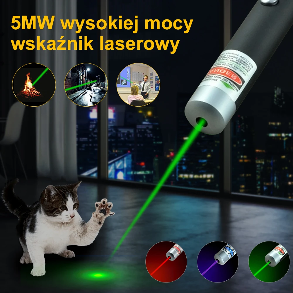 

1Pcs 5MW High Power Lazer Pointer 650Nm 532Nm 405Nm Red Blue Green Laser Sight Light Pen Powerful Laser Meter Tactical Pen