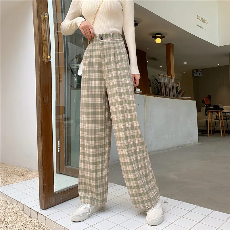 Spring Summer Korea Harajuku BF Wind Streetwear Retro Black White Checkerboard Loose Punk Hip Hop Women Casual Wide Leg Pants
Spring Summer Korea Harajuku BF Wind Streetwear Retro Black White Checkerboard Loose Punk Hip Hop Women Casual Wide Leg Pants