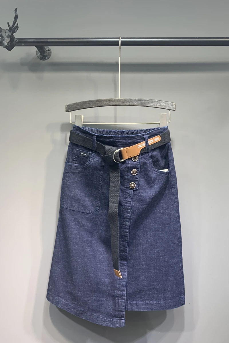 Long Jeans Skirt Button Solid-Pockets Blue High-Waist Summer Black Pockets Casual Women DM001
Long Jeans Skirt Button Solid-Pockets Blue High-Waist Summer Black Pockets Casual Women DM001