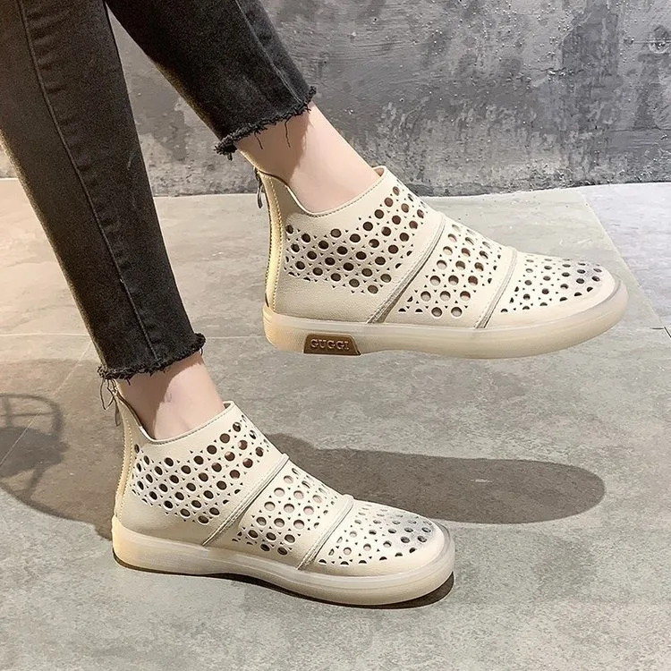 Thick-soled hollow casual sandals women's summer 2021 new retro round head breathable hole shoes zipper high-top sandals
Thick-soled hollow casual sandals women's summer 2021 new retro round head breathable hole shoes zipper high-top sandals