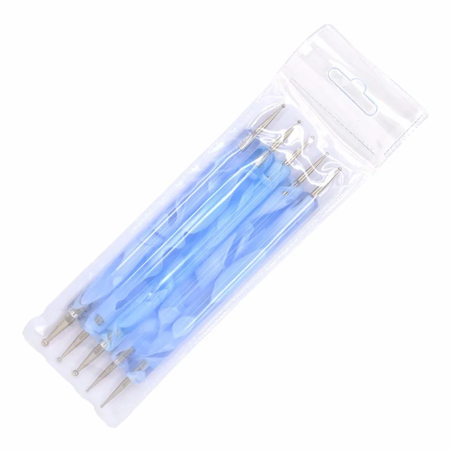 5pcs Blue2 Ways Dotting Pen Marbleizing for Tool Gel Nail Polish Paint Manicure Dots Nail Art Tools
5pcs Blue2 Ways Dotting Pen Marbleizing for Tool Gel Nail Polish Paint Manicure Dots Nail Art Tools
