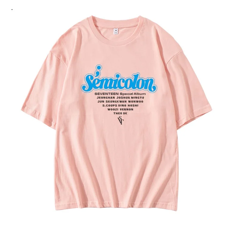 Новое поступление футболка с надписью kpop seventeen Semicolon альбом одинаковые названия
