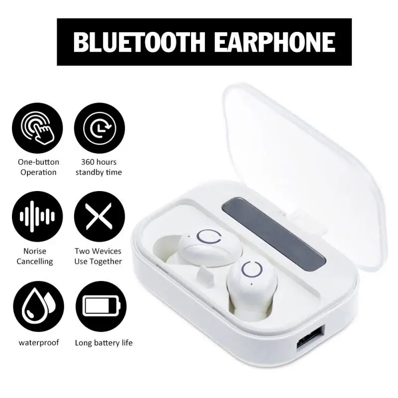 TWS Bluetooth 5.0 Headphones In-ear Wireless Sports Noise Reduction Headset with charging case for iPhone Xiaomi Huawei Samsung
TWS Bluetooth 5.0 Headphones In-ear Wireless Sports Noise Reduction Headset with charging case for iPhone Xiaomi Huawei Samsung