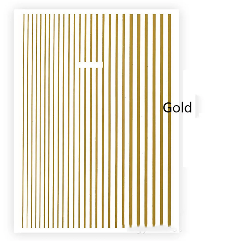 1pcs 10*8cm Lines Stripe Nail Art Sticker Gold/Silver/White/Black/Rainbow 3D Metal Adhesive DIY Colorful Manicure Decals K-R8
1pcs 10*8cm Lines Stripe Nail Art Sticker Gold/Silver/White/Black/Rainbow 3D Metal Adhesive DIY Colorful Manicure Decals K-R8