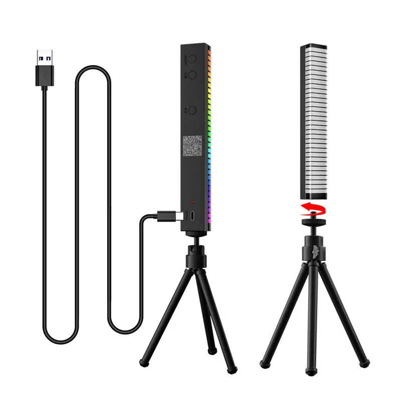 RGB Pickup Bluetooth Atmosphere Light with Tripod Music Car Rhythm LED Phantom Color Voice Control
RGB Pickup Bluetooth Atmosphere Light with Tripod Music Car Rhythm LED Phantom Color Voice Control