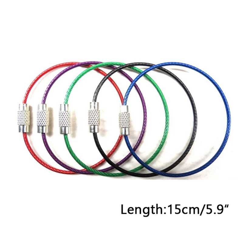 PVC Stainless Steel Colorful Wire Ring Key Ring Wire Rope Key Ring Key Chain Camping Circle Outdoor Tools
PVC Stainless Steel Colorful Wire Ring Key Ring Wire Rope Key Ring Key Chain Camping Circle Outdoor Tools