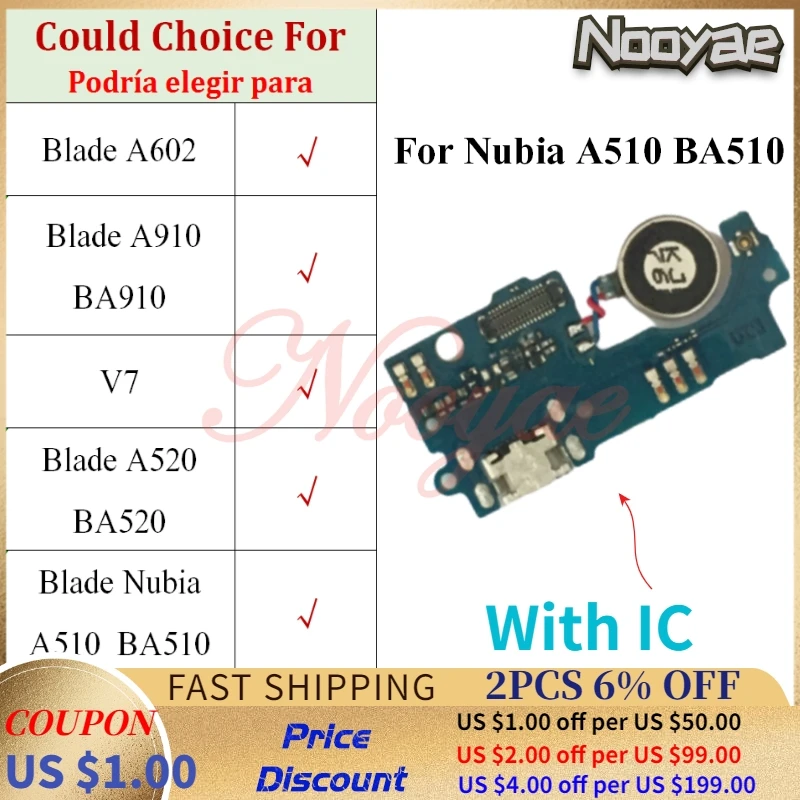 For ZTE Blade A602 A910 BA910 V7 A520 BA520 Nubia A510 BA510 USB Dock Charger Charging Port Plug Flex Cable Board
For ZTE Blade A602 A910 BA910 V7 A520 BA520 Nubia A510 BA510 USB Dock Charger Charging Port Plug Flex Cable Board