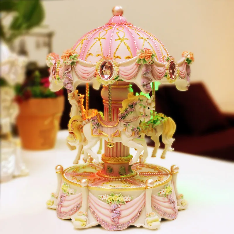 Creative Gifts Carousel Mini Music Box with Flashing Light Musical Boxes for Princess Love Girl Valentine's Day Christmas Gift
Creative Gifts Carousel Mini Music Box with Flashing Light Musical Boxes for Princess Love Girl Valentine's Day Christmas Gift