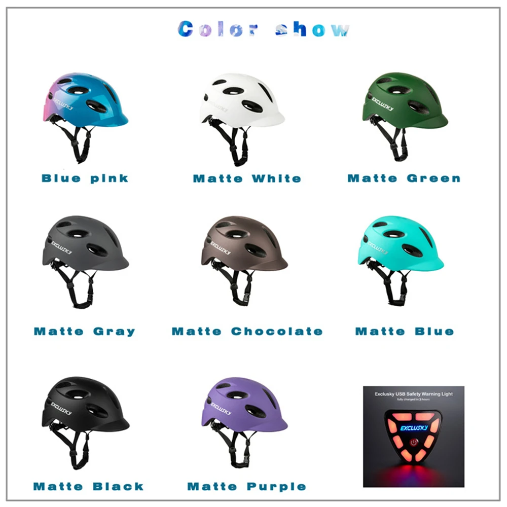 Safety Bicycle Helmet Men Women Hot Sale Bike LED + USB Cycling Helmets Outdoor Riding Sports Head Protection Cap Dropship 
Safety Bicycle Helmet Men Women Hot Sale Bike LED + USB Cycling Helmets Outdoor Riding Sports Head Protection Cap Dropship