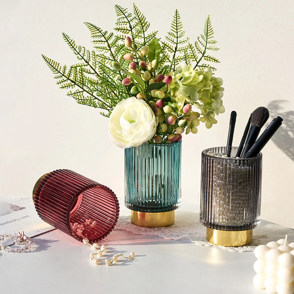 Modern Home Decoration Glass Vase Cosmetics Organizer Jewelry Storage Living Room Decorative Countertop Vase Terrarium Gifts
Modern Home Decoration Glass Vase Cosmetics Organizer Jewelry Storage Living Room Decorative Countertop Vase Terrarium Gifts