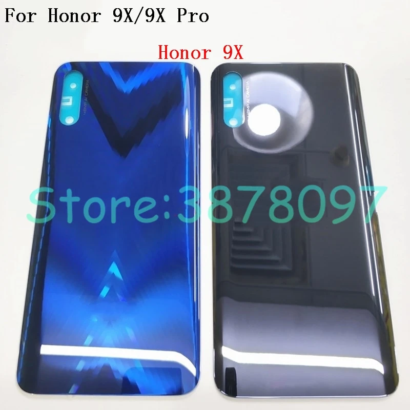 Стеклянная задняя крышка для Huawei Honor 9X 9 X Pro аккумулятора с клейкими запасными