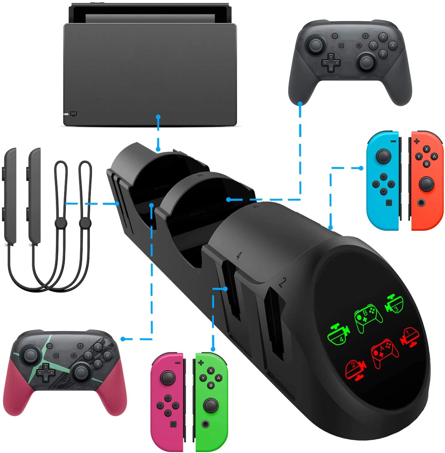 6 In 1 Charging Dock Battery Charger For Nintend Nintendo Switch Joy Con Joycon Console Charging Dock Controller Stand Gamep
6 In 1 Charging Dock Battery Charger For Nintend Nintendo Switch Joy Con Joycon Console Charging Dock Controller Stand Gamep