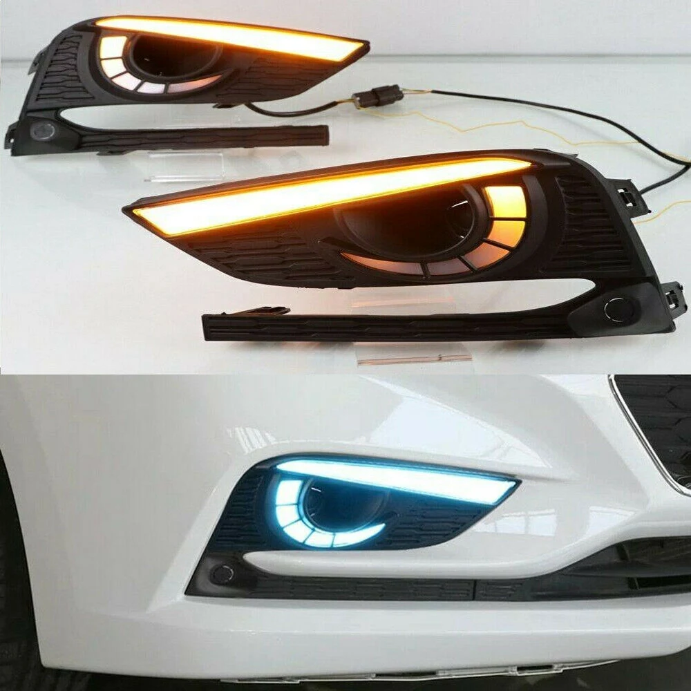 

Автомобильные светодиодные ДХО дневные ходовые огни Противотуманные фары с сигналом для Chevrolet Cruze 2016-2019