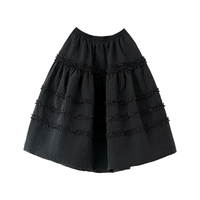 imakokoni original black skirt female 2020 autumn and winter mid-length high-waisted thin a-line skirt 
imakokoni original black skirt female 2020 autumn and winter mid-length high-waisted thin a-line skirt