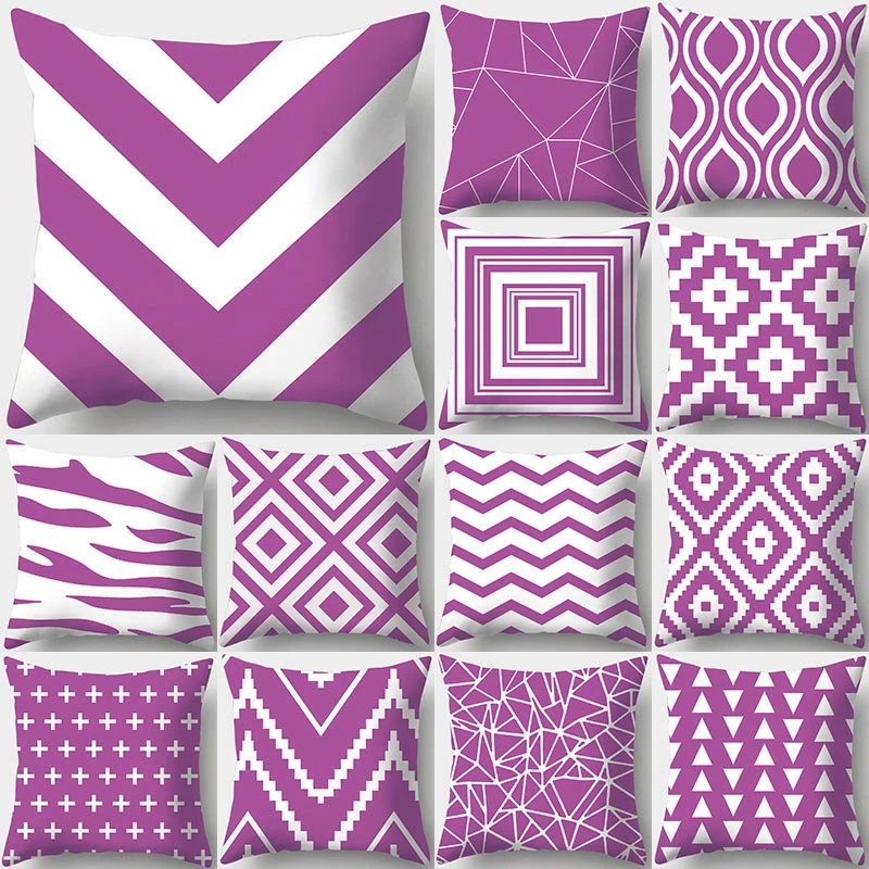 Purple Geometric Pattern Decorative Cushions Pillowcase Polyester Cushion Cover Throw Pillow Sofa Decoration Pillowcover 40938
Purple Geometric Pattern Decorative Cushions Pillowcase Polyester Cushion Cover Throw Pillow Sofa Decoration Pillowcover 40938