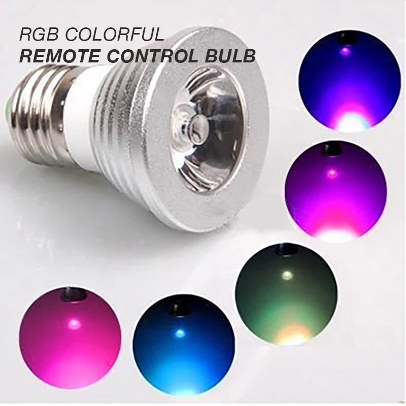 E27 LED Bulb 3W Smart Remote Control RGB Spotlight GU10 MR16 Colorful Change Bulb Decoration Atmosphere Color Light
E27 LED Bulb 3W Smart Remote Control RGB Spotlight GU10 MR16 Colorful Change Bulb Decoration Atmosphere Color Light