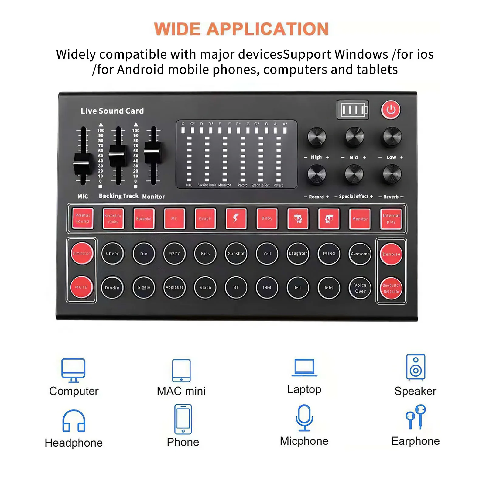 Aluminum Alloy Live Sound Card Noise Reduction Sound Mixer Multi Sound Effects Audio Mixer Machine With Intelligent Sound
Aluminum Alloy Live Sound Card Noise Reduction Sound Mixer Multi Sound Effects Audio Mixer Machine With Intelligent Sound