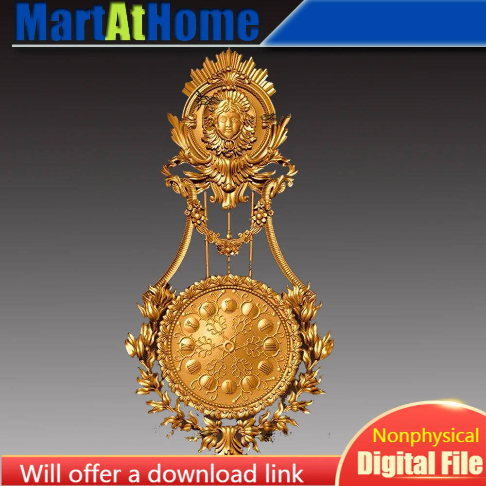 3D Model STL File Round Carving Drawing European Angel Head Wall Clock for CNC Router Engraving & 3D Printing Relief
3D Model STL File Round Carving Drawing European Angel Head Wall Clock for CNC Router Engraving & 3D Printing Relief
