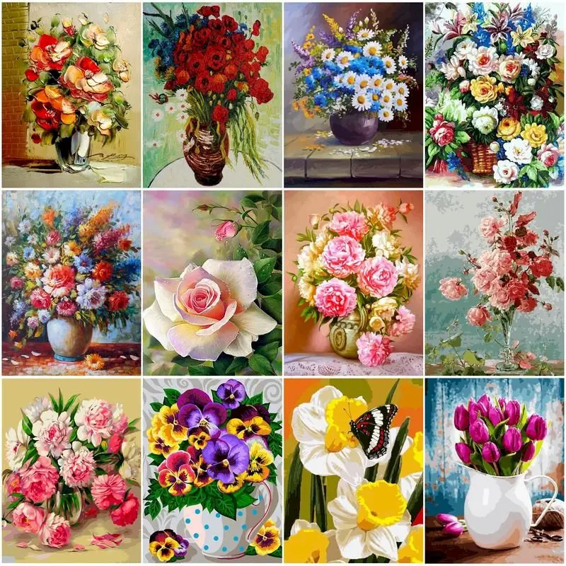DIY Oil Paint By Numbers Colorful Flower Picture Drawing Canvas Frame Acrylic Paint For Adults Kits Coloring By Number Decor Art
DIY Oil Paint By Numbers Colorful Flower Picture Drawing Canvas Frame Acrylic Paint For Adults Kits Coloring By Number Decor Art