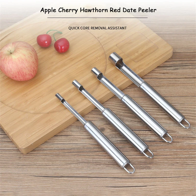 1/4PCS Stainless Steel Fruit Corer Red Dates Cherry Apple Pear Seed Core Remover Slicer Knife Vegetable Tools |