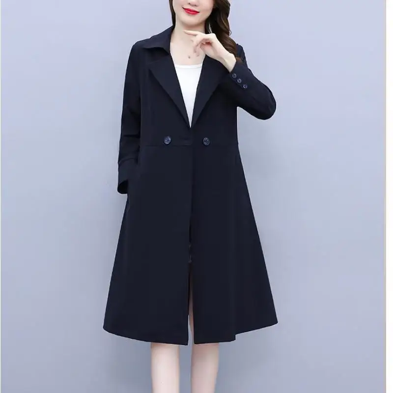 WEOHAOBANG 2021 Autumn New Women Solid Casual Windbreaker Ladys Lapel Double Row Button Long Windbreaker Loose Long Sleeve Coat
WEOHAOBANG 2021 Autumn New Women Solid Casual Windbreaker Ladys Lapel Double Row Button Long Windbreaker Loose Long Sleeve Coat