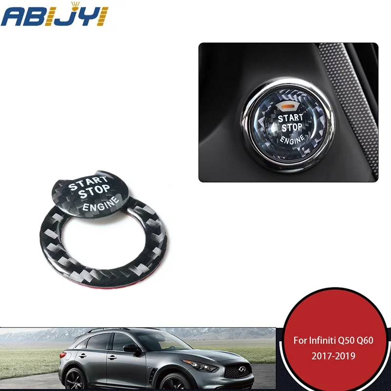 For Infiniti Q50 Q60 2014-2019 1 Set Car Styling Red Carbon Fiber Engine Start Stop Button Cover and Ring Cover Car Accessories
For Infiniti Q50 Q60 2014-2019 1 Set Car Styling Red Carbon Fiber Engine Start Stop Button Cover and Ring Cover Car Accessories