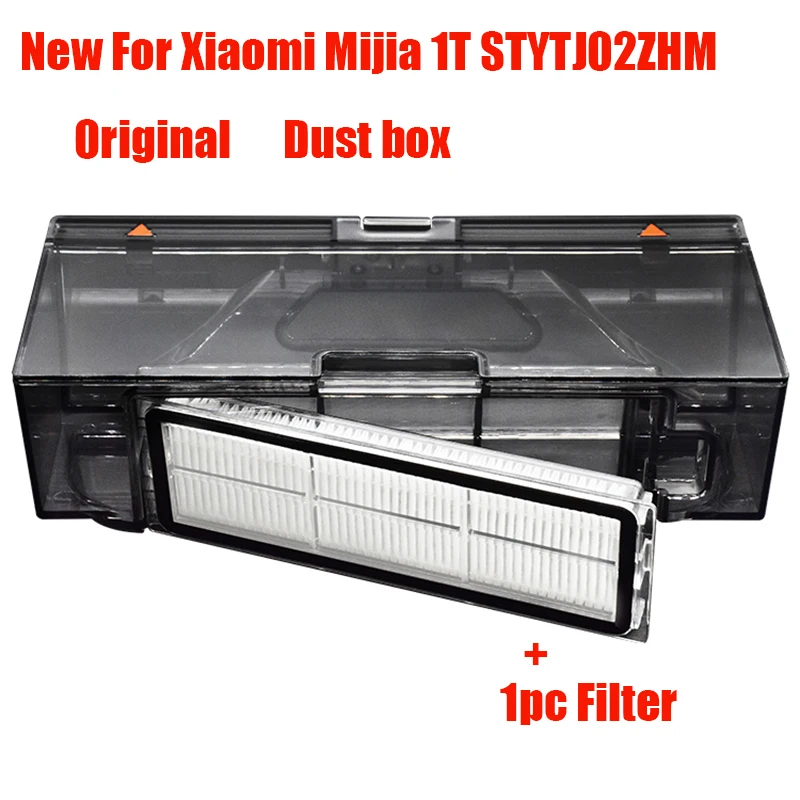 

New HEPA Filter & Dust Box Original Accessories For XiaoMi Mijia 1T STYTJ02ZHM Robot Vacuum Cleaner Sparte Parts