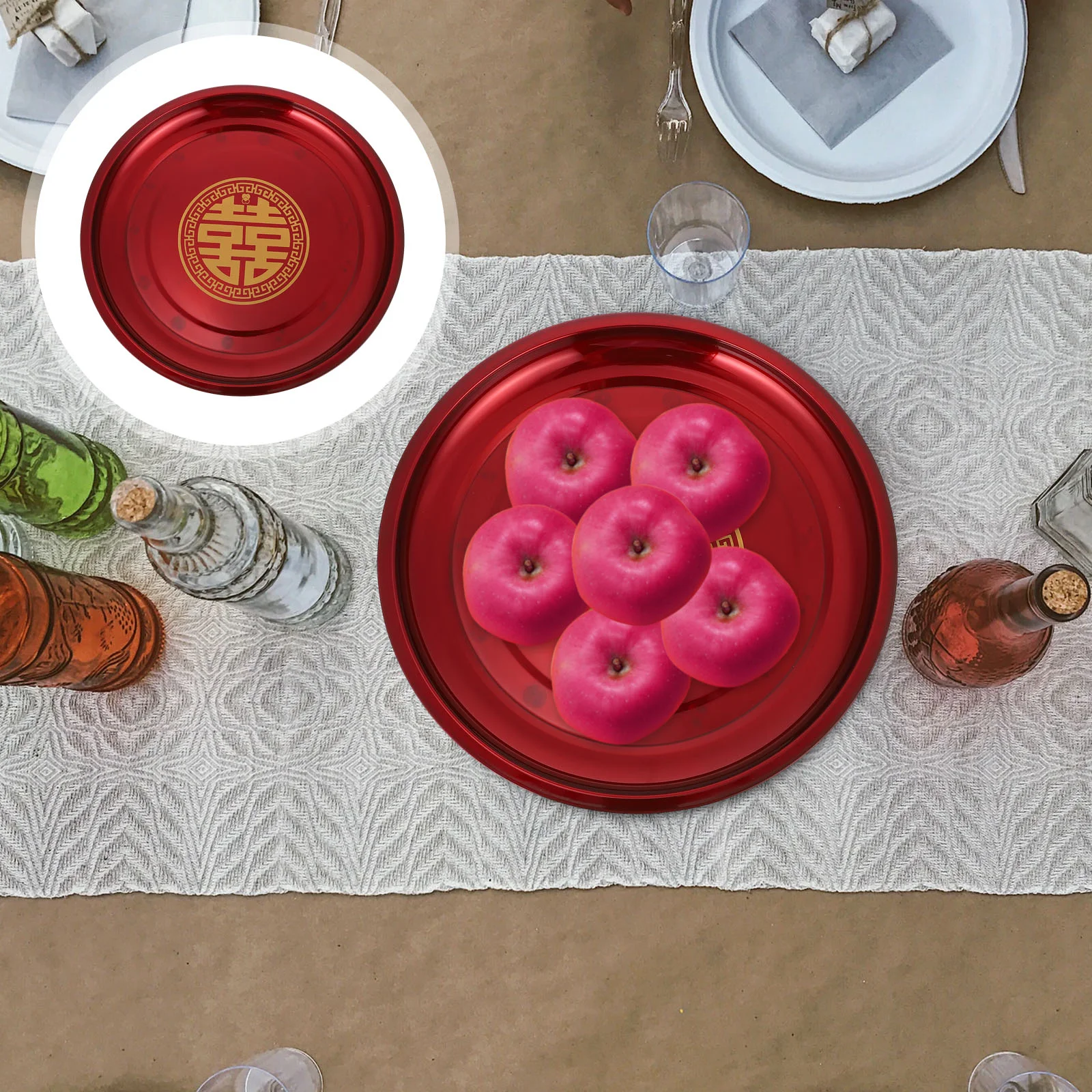 1Pc Chinese Wedding Tea Tray Round Storage Tray Party Fruit Storage Plate
1Pc Chinese Wedding Tea Tray Round Storage Tray Party Fruit Storage Plate
